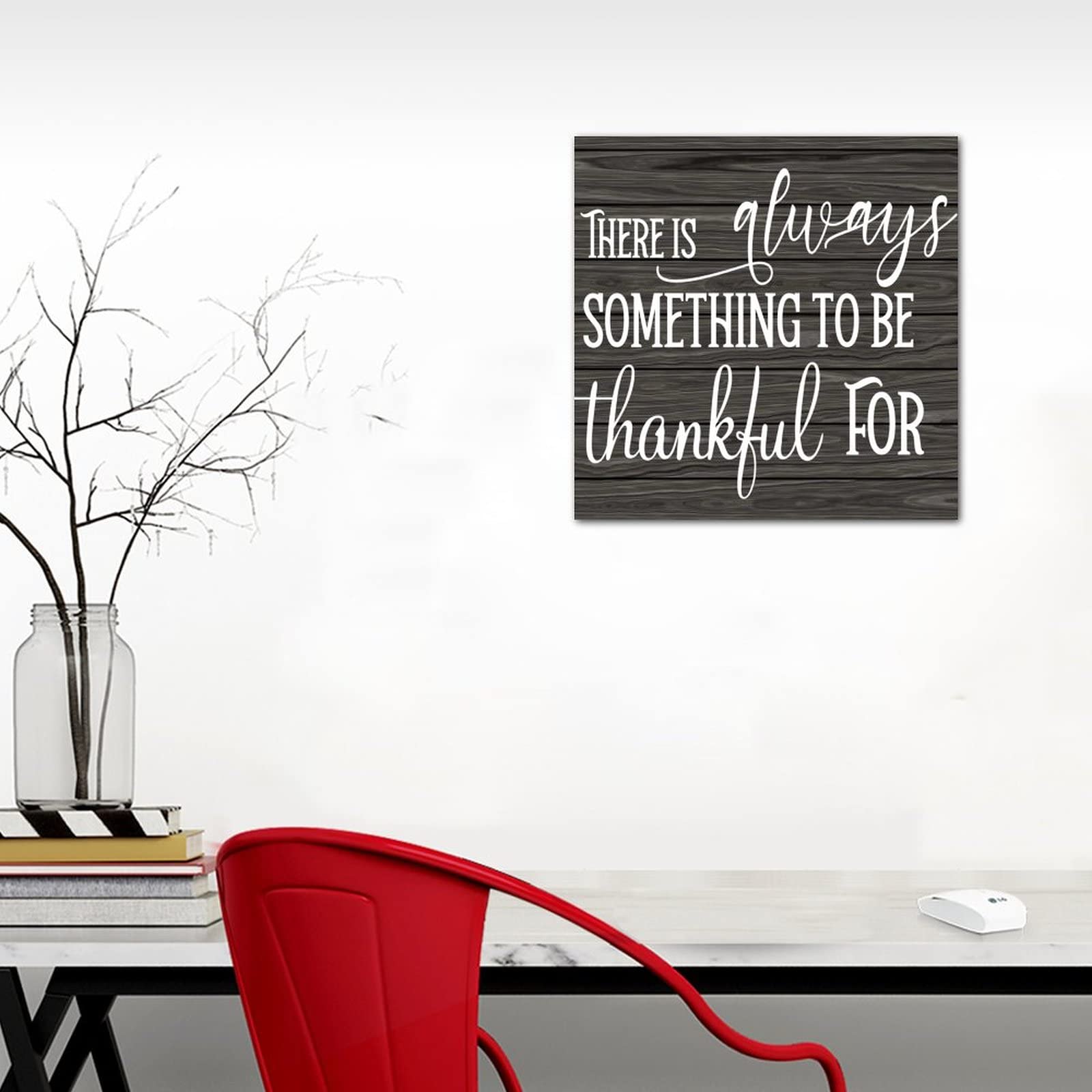 by Unbranded Targa da parete con cornice da appendere, 30 x 50 cm, scritta in inglese Thankful Grateful Grateful Bleded, in legno, con citazioni, per la casa, per soggiorno e cabina