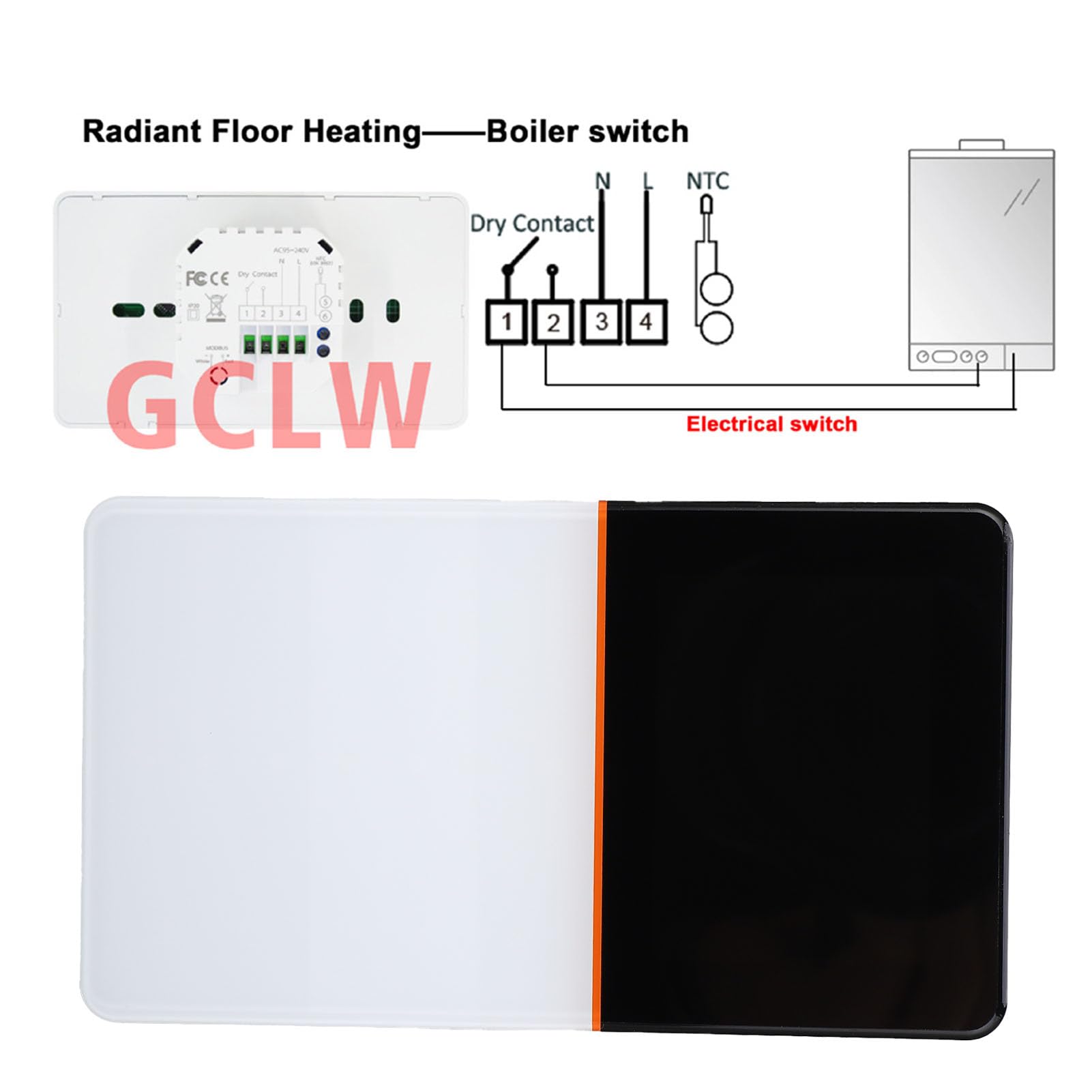 Termoregolatore Intelligente con Display LCD Modalità Timer Informazioni Meteo per Casa e Ufficio Termostato Termoregolatore per L'esperienza Tmall Genie IFTTT