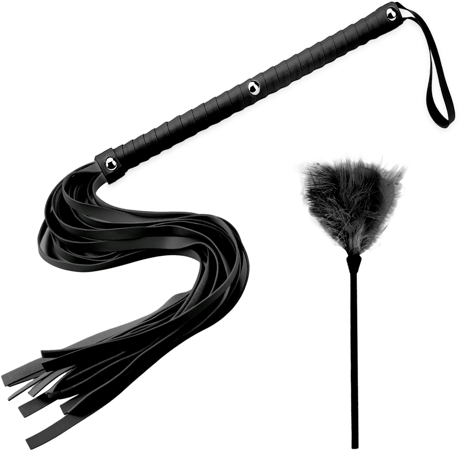 dellyy Whip Sex Set, con Whip e Bastone di Piume