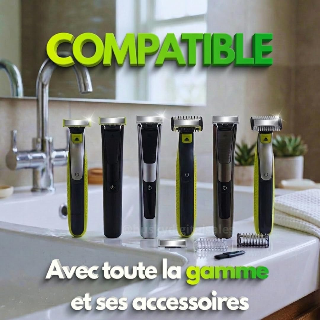 Pack 3 Lames T-Blade de Rechange Compatibles pour tous les rasoirs OneBlade