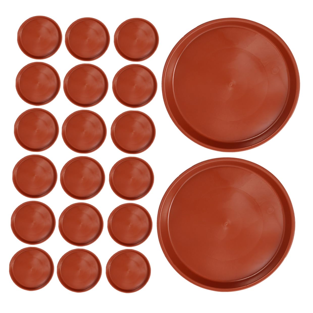 jojofuny 25 Piezas Bandejas Redondas de Plástico para Plantas Platillos para Macetas con Drenaje Reutilizables Bandeja para Jardín Interior y Exterior Base Resistente para Suculentas y