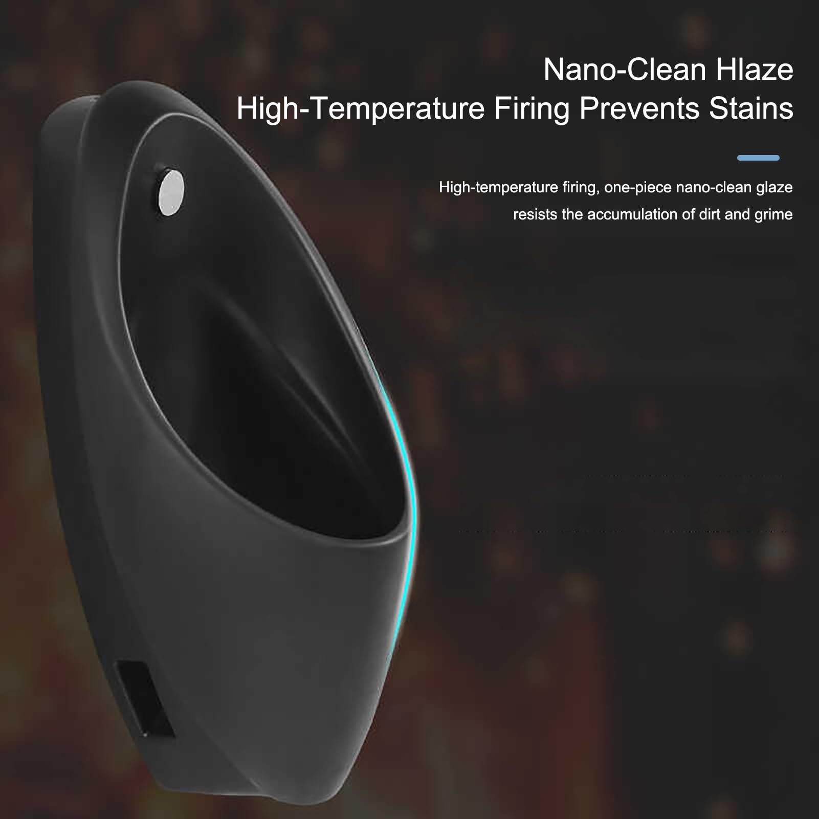 Urinario de Pared con Sensor Inteligente y Descarga, Urinario Comercial Antiolor para Adultos y Hombre, para Uso público, para Karaoke, Bares, baños y hoteles(White)
