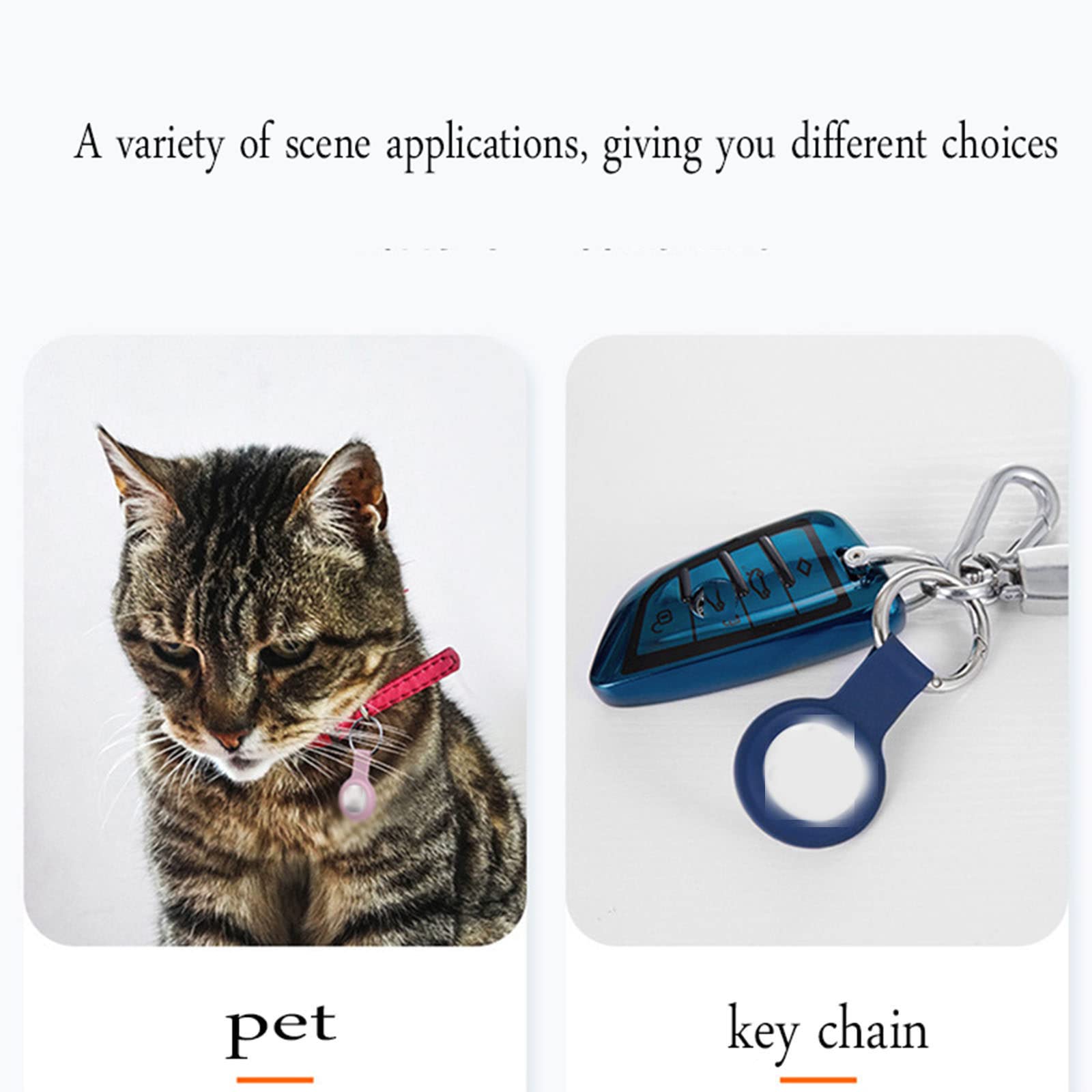 Détecteur d'artefact rond Bluetooth anti-perte localisateur d'animaux domestiques localisateur d'objets traqueur de positionnement intelligent-traqueur d'objets sans fil, 2 pièces,Black-A