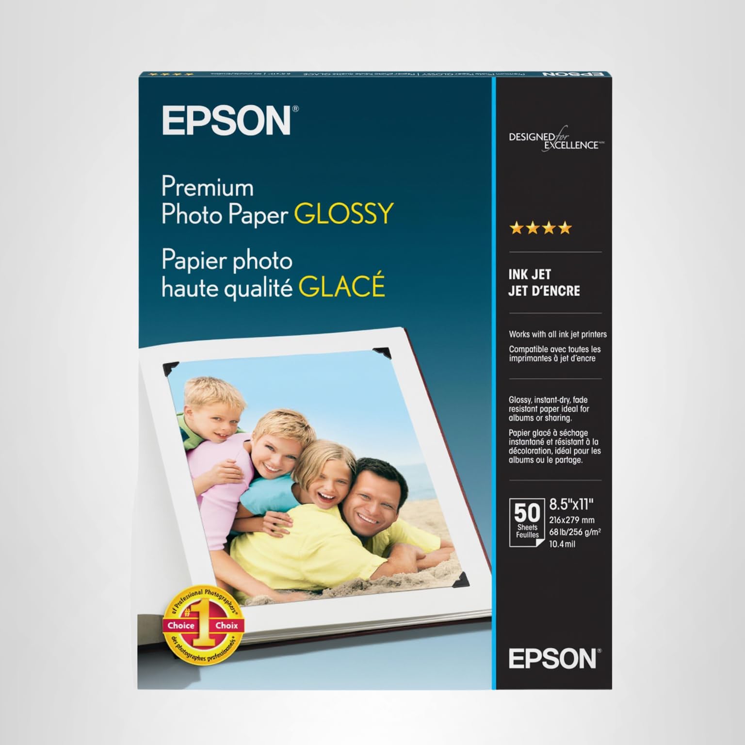 Amazon.com : Epson Premium Photo Paper Glossy, 50 sheets, 8.5 X 11