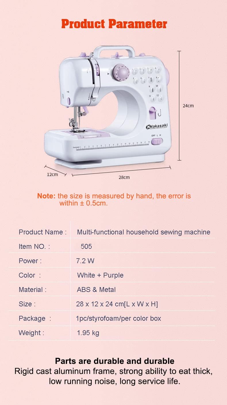 Portable Sewing Machine with Lamp, Pedal Cutter, 2 Speeds and Sewing Kit in Nepal at NPR 0