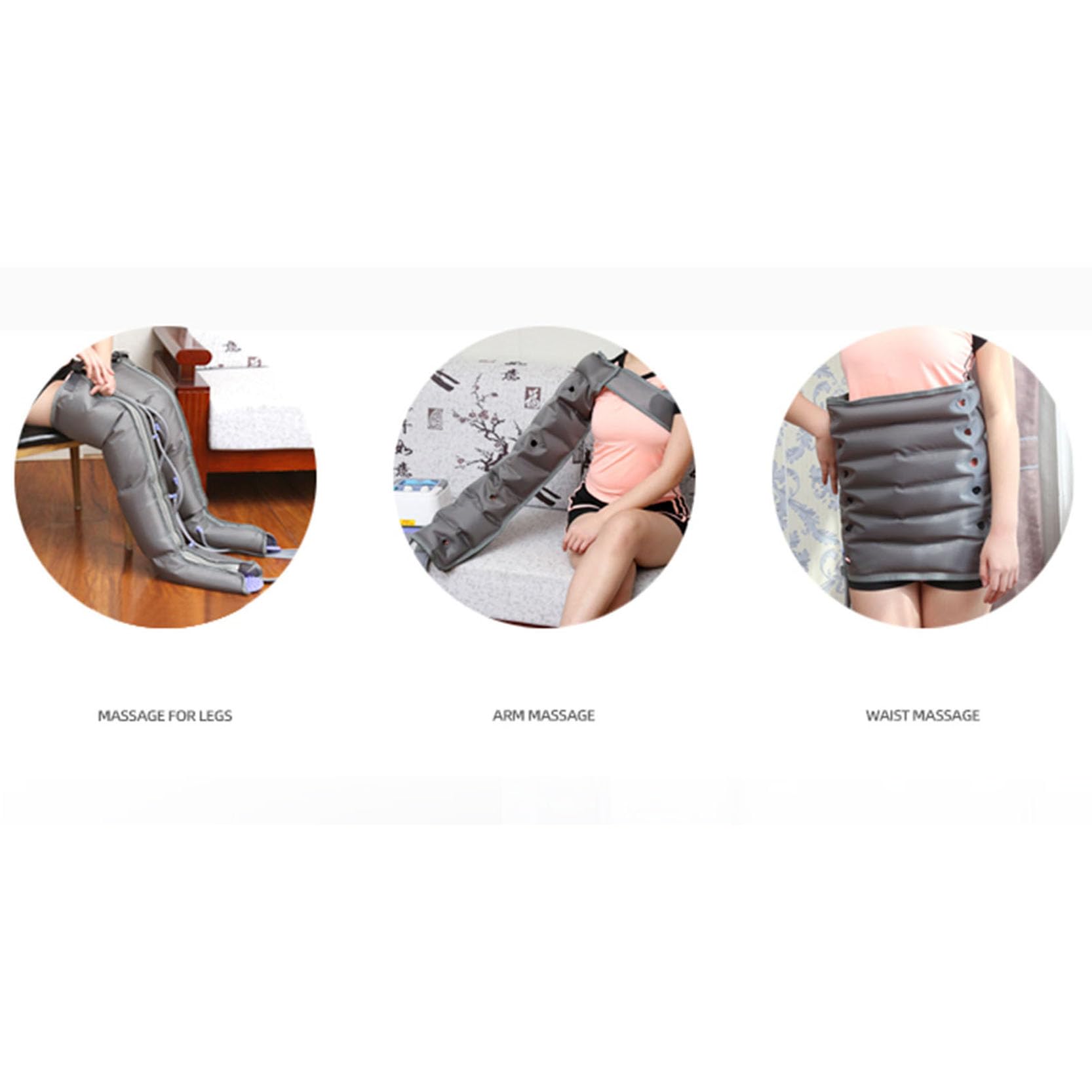 Masajeador de Compresión Neumática 6 Cavidades, Botas de compresión de Aire para circulación de linfedema, Compresor de Aire Masajeador de Pies Promueve La Circulación Sanguínea