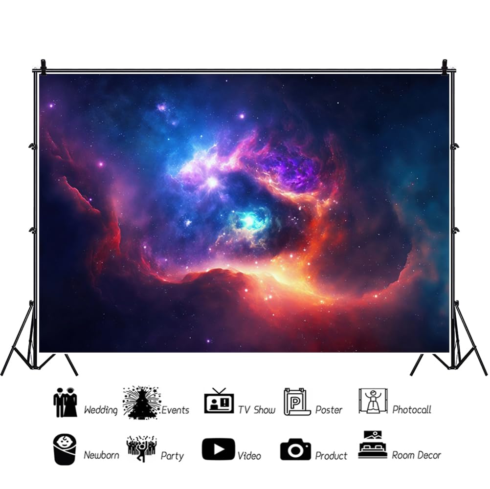 6x3m Sfondo cielo stellato Nebulosa Spazio esterno Ragazzo Compleanno Fotografia Sfondo Universo Galassia Bambino Ritratto Compleanno Decorazioni Festa Studio Foto Props