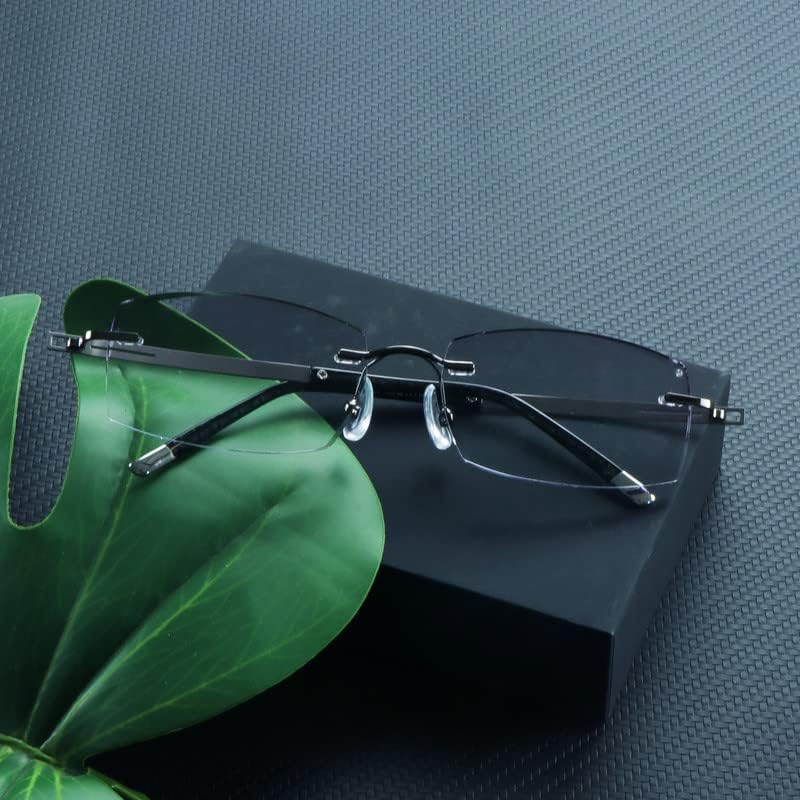 Miniatura 5 de LifeArt Lentes de bloqueo de luz azul, lentes de lectura para computadora, anti rayos azules, reducen la fatiga ocular, marco sin montura tintada