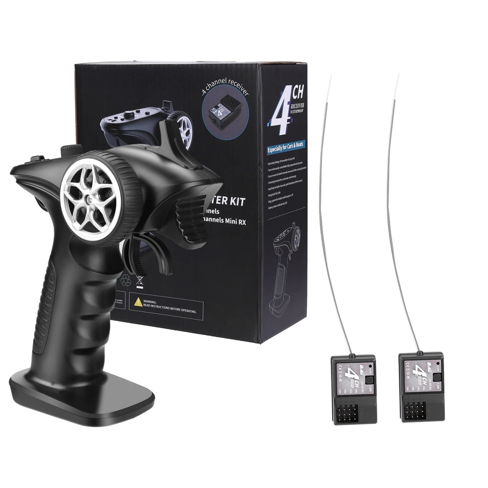 4H-TX 4 canaux 2,4 GHz Système radio RC émetteur récepteur pour voiture RC bateau chars