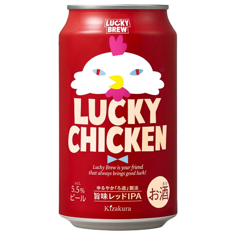 LUCKY CHICKEN ビール 350ml×24缶（2箱） Amazon.co.jp: 黄桜 LUCKY CHICKEN [ 350ml×24本 ] : 食品・飲料