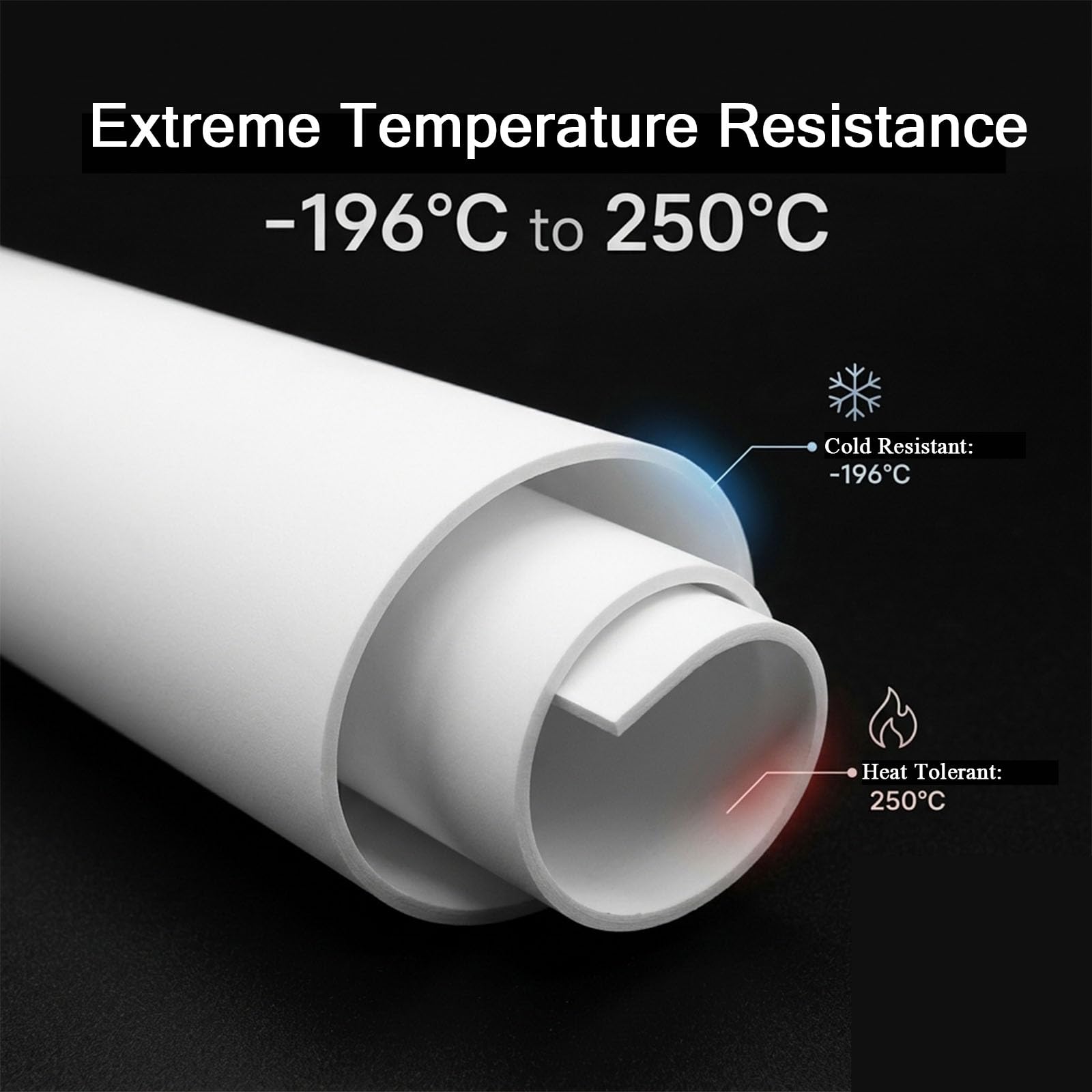 PTFE-Folie 500 x (3–8) mm(500mmx500mmx5mm)