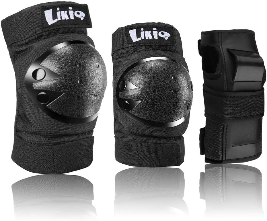 Youth/Kids Knee Pad Elbow Pads Wrist Guards 3 in 1 Protective Gear Set for Child Skating Scooter Skateboard Rollerblade Roller Skates Cycling BMX Bike