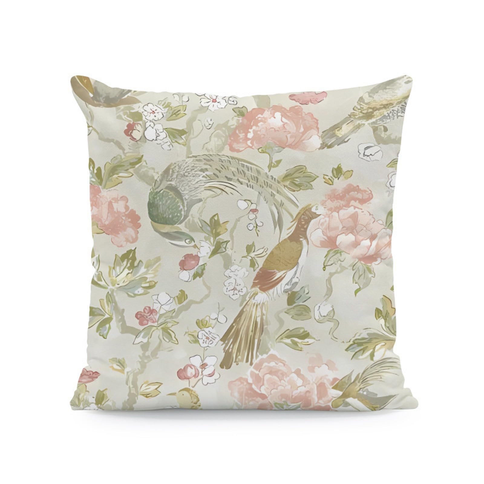 ZEPFJHE Decorative Pillow Cover 45 Cm Polyester Cushion Cover with Printed Front for Sofa Living Room Bedroom Accent Sofa Seating Accent