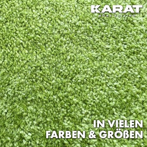 KARAT Teppich rund Ø 100cm Grün - Moderner Flauschiger Velours Kurzflor Teppich für Kinderzimmer - Spielteppich, Kinderteppich Krokodil