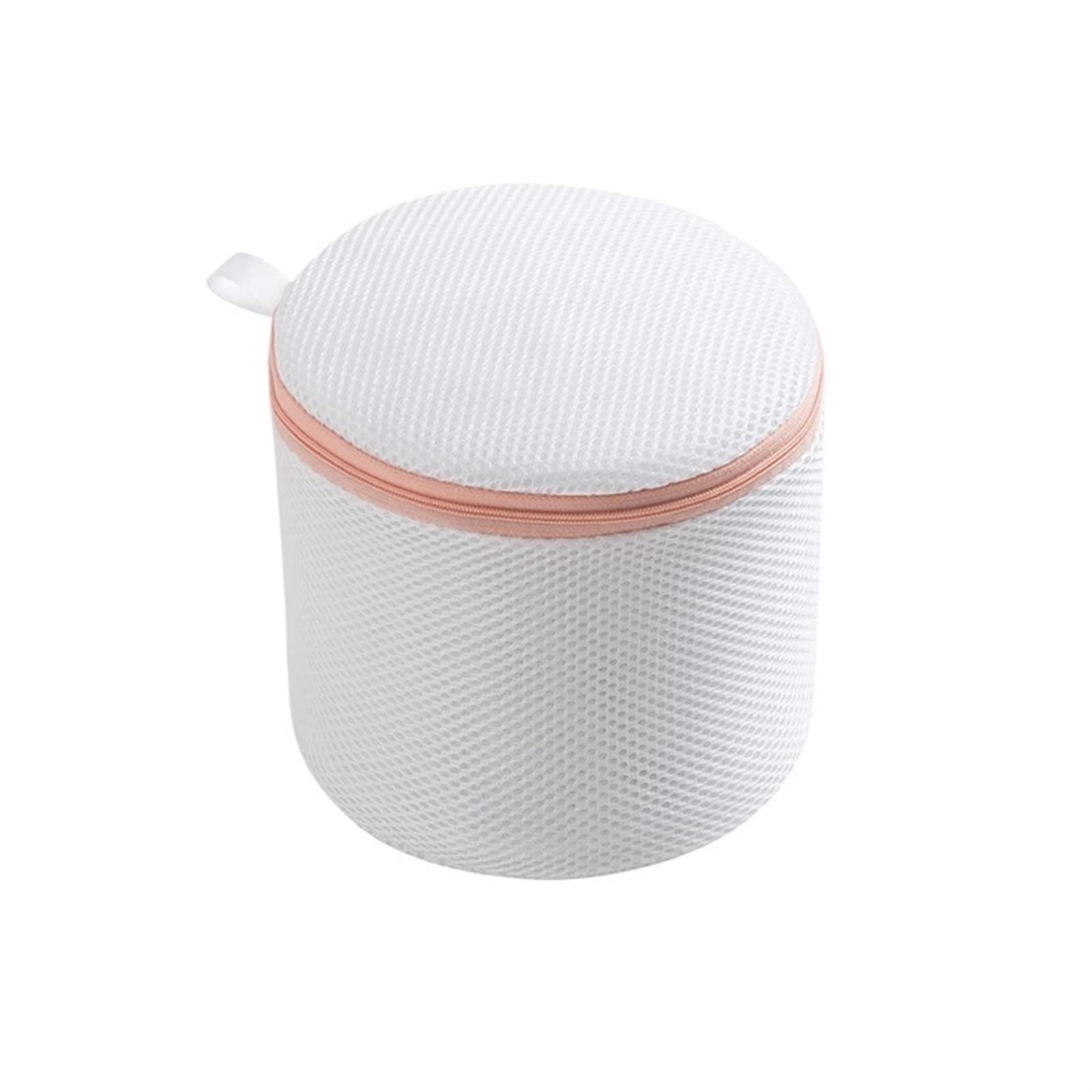 Laundry Bag 2pcs Bras Washing Bag Thicken Polyester Underwear Laundry Anti-deformation Zippered Mesh Machine Dedicated Wash Bra Bags(M-pink)