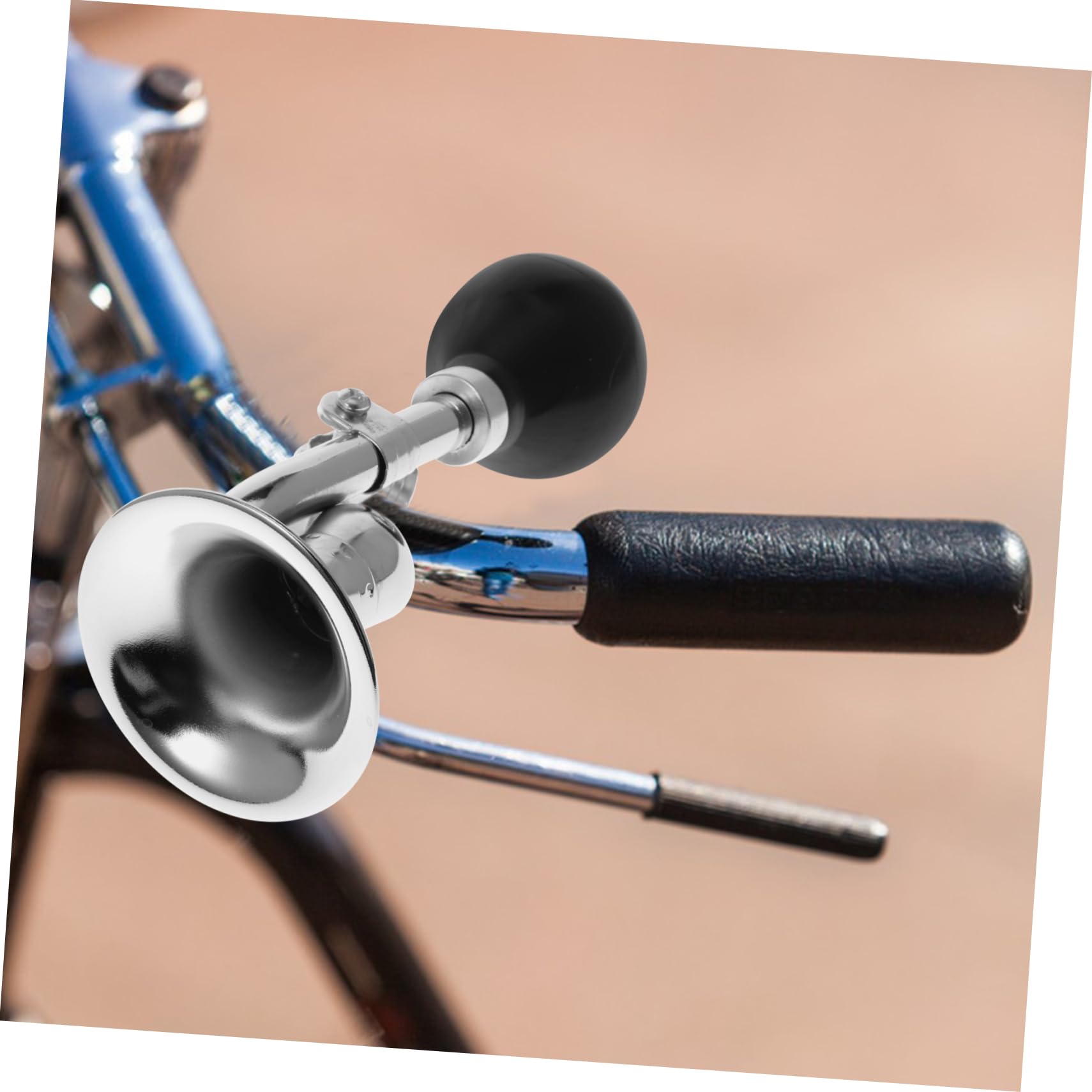 Abaodam Campanello della Bicicletta Maniglia Ciclismo Sostituzione Ciclo di Grandi Dimensioni Anziani Corno a Tromba per Bicicletta Divertente clacson da Bici Silver