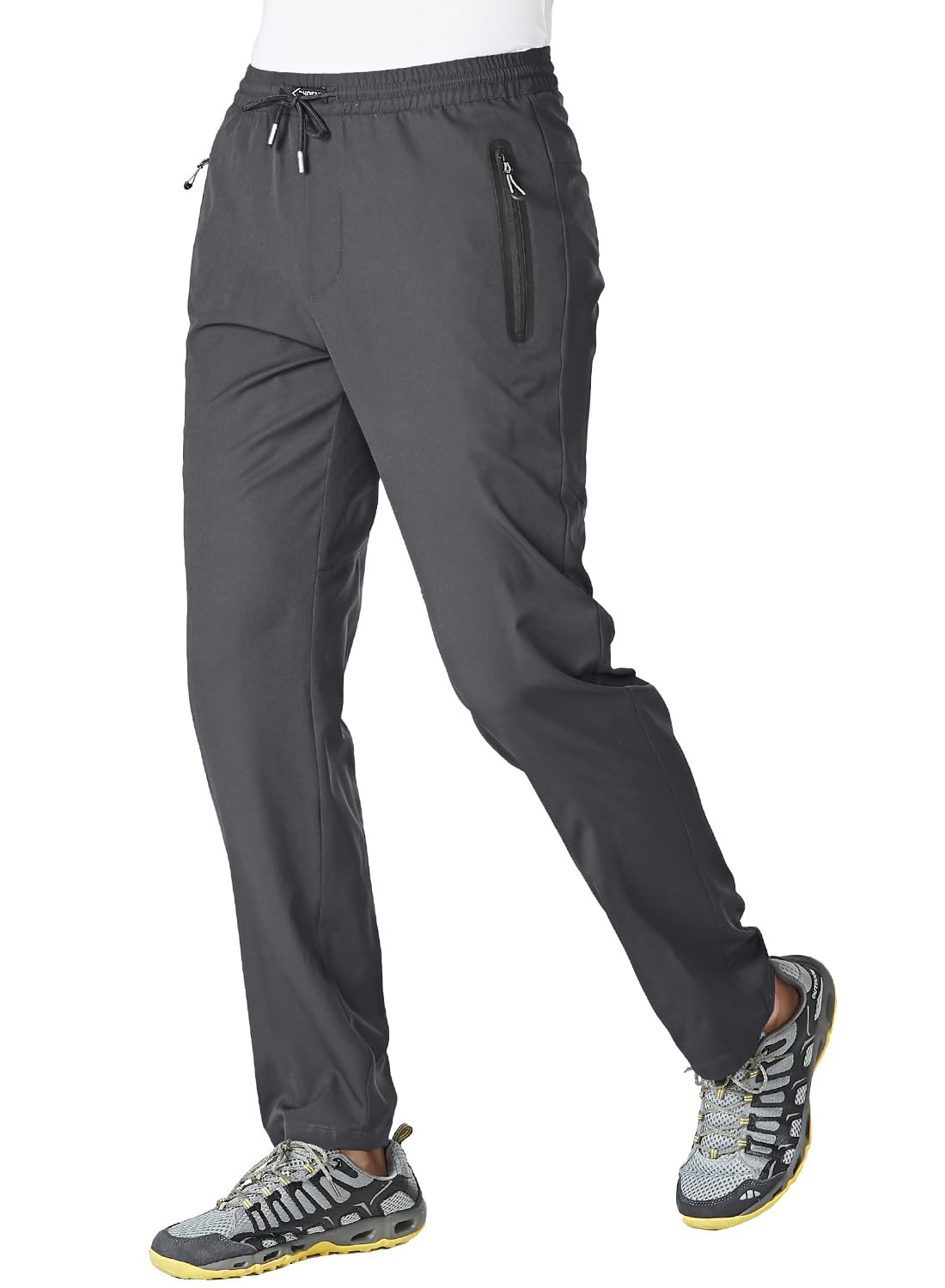 YSENTO Herren Leicht Sporthose Lang Sommer Jogginghose | Trainingshose Freizeithose Schnelltrocknend Sweatpants Jogger Laufhose mit Reißverschlussfächern