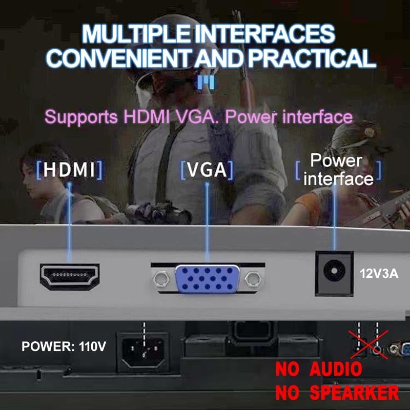 19 inch (1440 x 900) Monitor, 75Hz Refresh Rate, HDMI x1 Small Thin Monitor for laptops, Computers and desktops,LED Display, VGA/HDMI Connection.VESA:75 * 75MM - Image 7