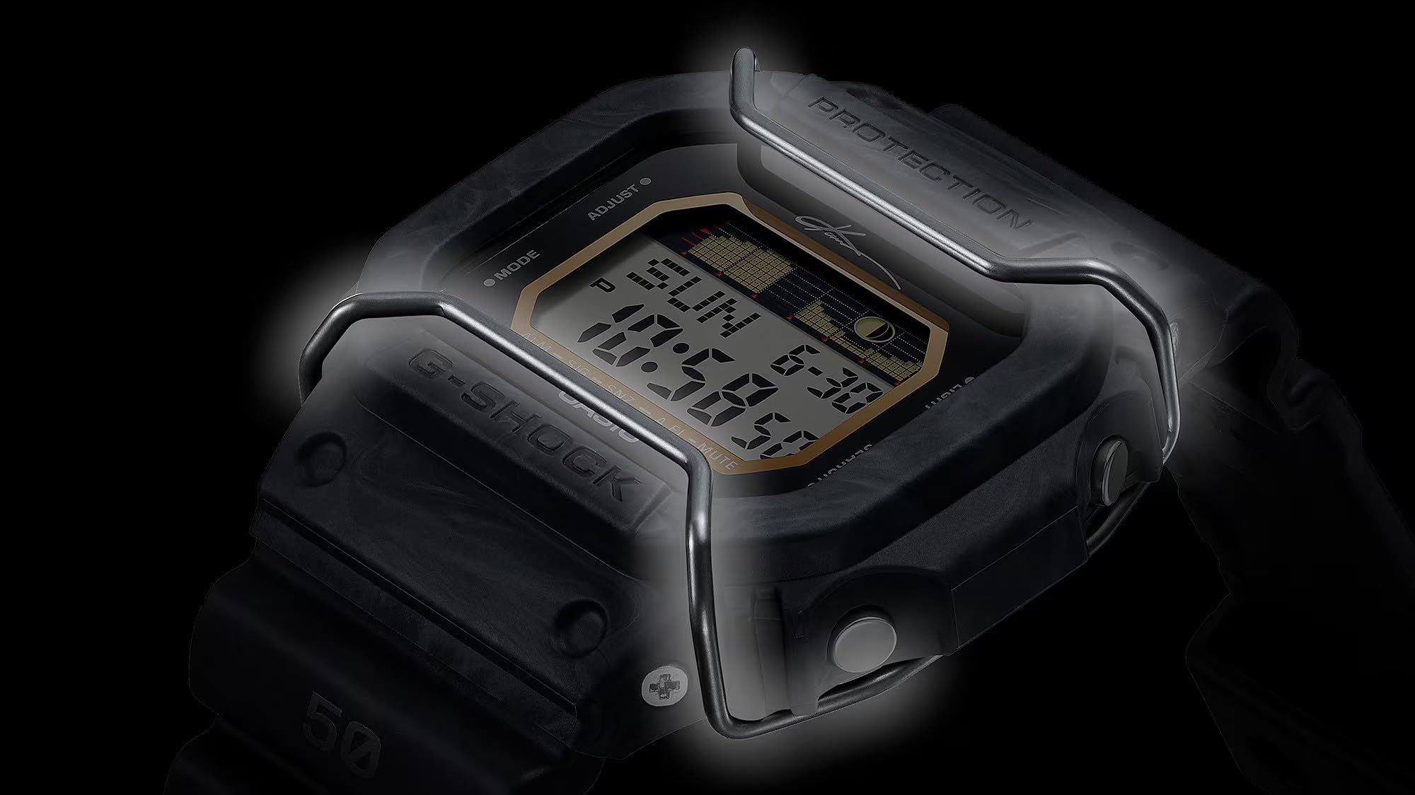 Casio Reloj analógico de Cuarzo Unisex con Correa en GLX-5600KB-1ER, Correa