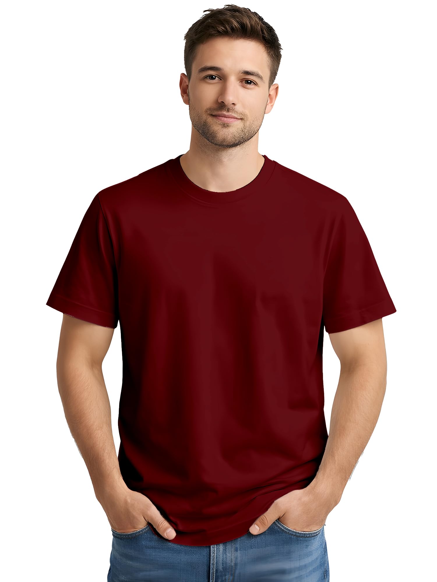 ENCIGER Herren T-Shirt Kurzarm Rundhals Weiches Baumwollshirt für Alltag, Freizeit & Sport Regular Fit