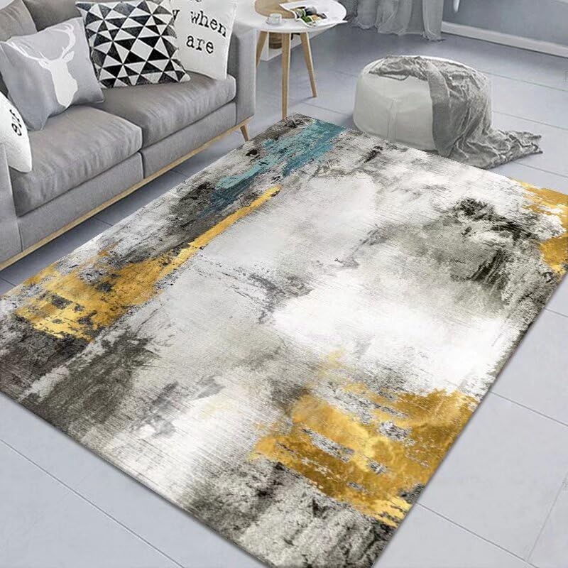 Tapis moderne abstrait antidérapant et doux pour sol glissant