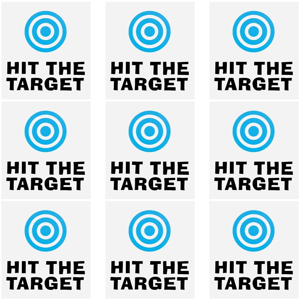GORGECRAFT 10Pcs Potty Training Toilet Pee Stickers Target Toilet Aiming Decal Bullseye Sticks Aim Sign Bumper Sticker for Toilet Urinal Bathroom Restroom Deep Sky Blue
