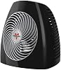 Vornado MVH Space Heater 3 Heat Settings Adjustable Thermostat Tip-Over Protection Auto Safety Shut-Off System Indoor Use Whole Room Black