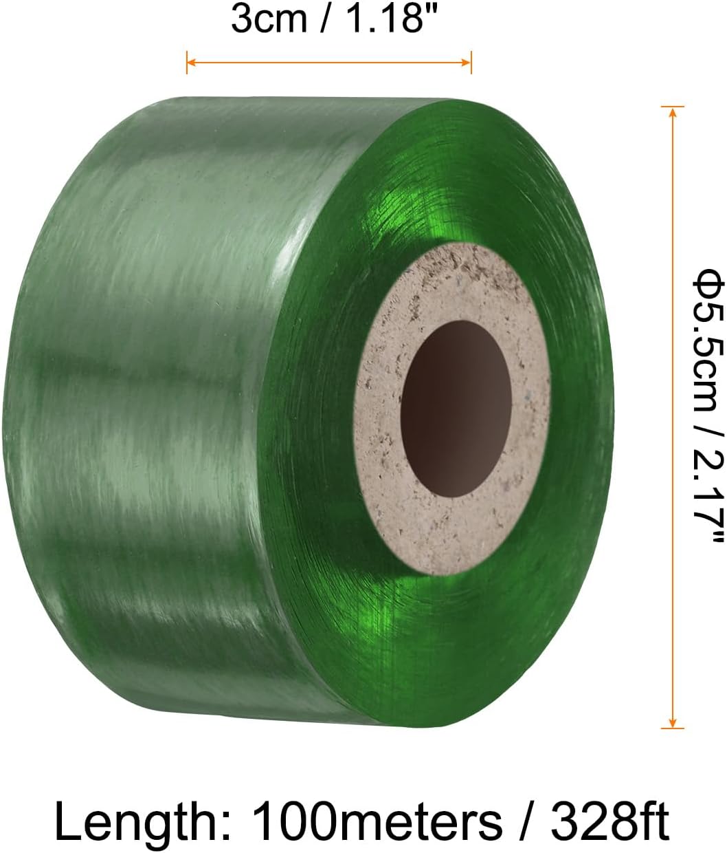 HARFINGTON 2pcs Fruit Tree Grafting Tape 3CM x 100M PVC Stretchable Garden Grafting Tool Plants Nursery Repair Tapes Self Adhesive Floristry Film for Floral Tree and Poly Budding Tape, Green