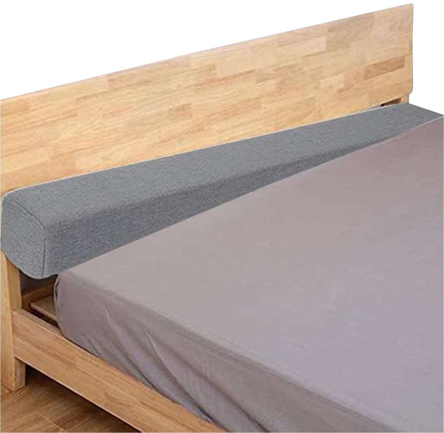 Holomaalahi blocker between bed and wall 150x10x10cm/59x4x4in for Headboard Gap or Wall, Bed Extension for Single, Double & King Beds, Removable Cover