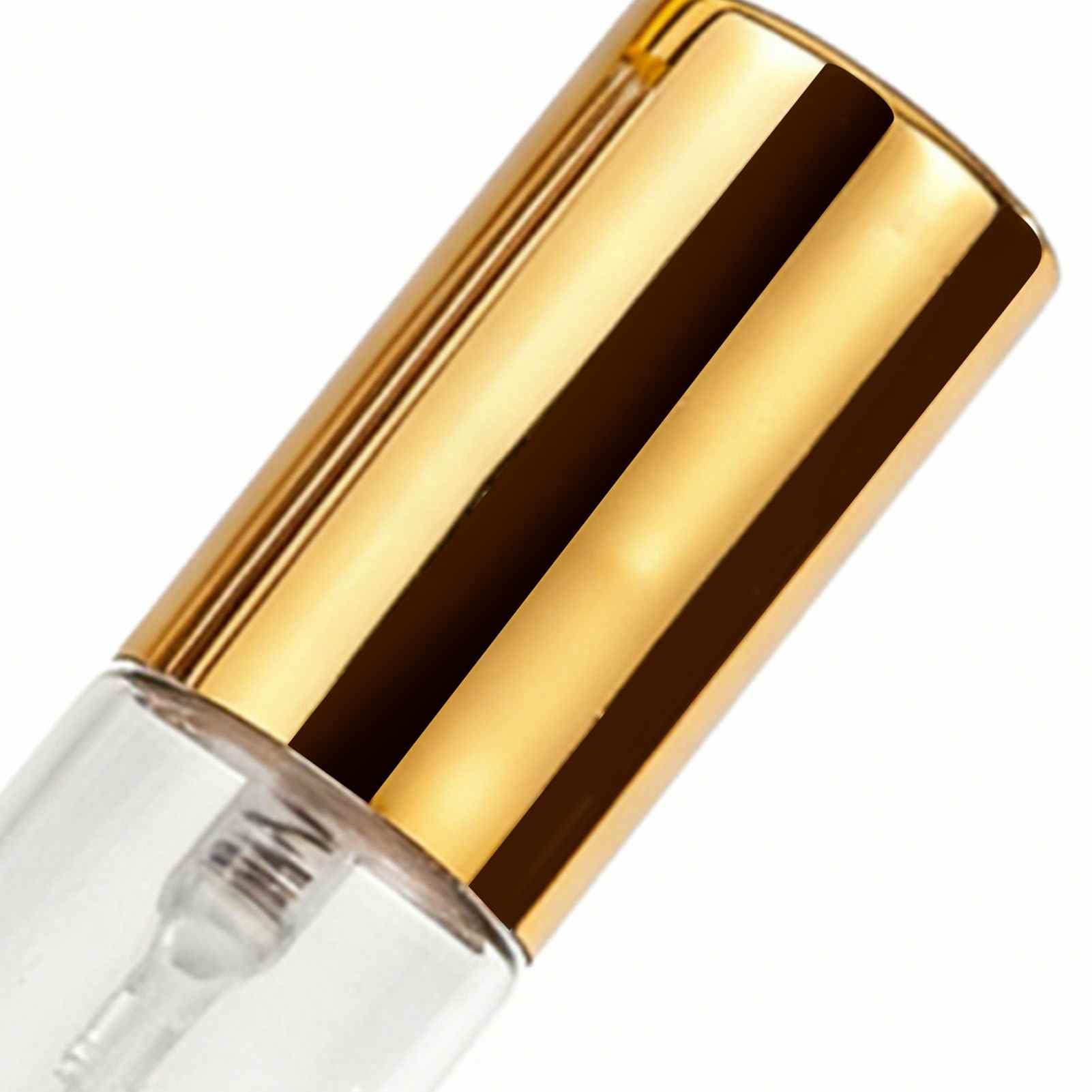Flaconi spray portatili per profumi, in vetro, da 10 ml, per viaggi, 50 pezzi, erogatori di nebbia fine, mini formato per profumi, oli essenziali, in uscita (oro)