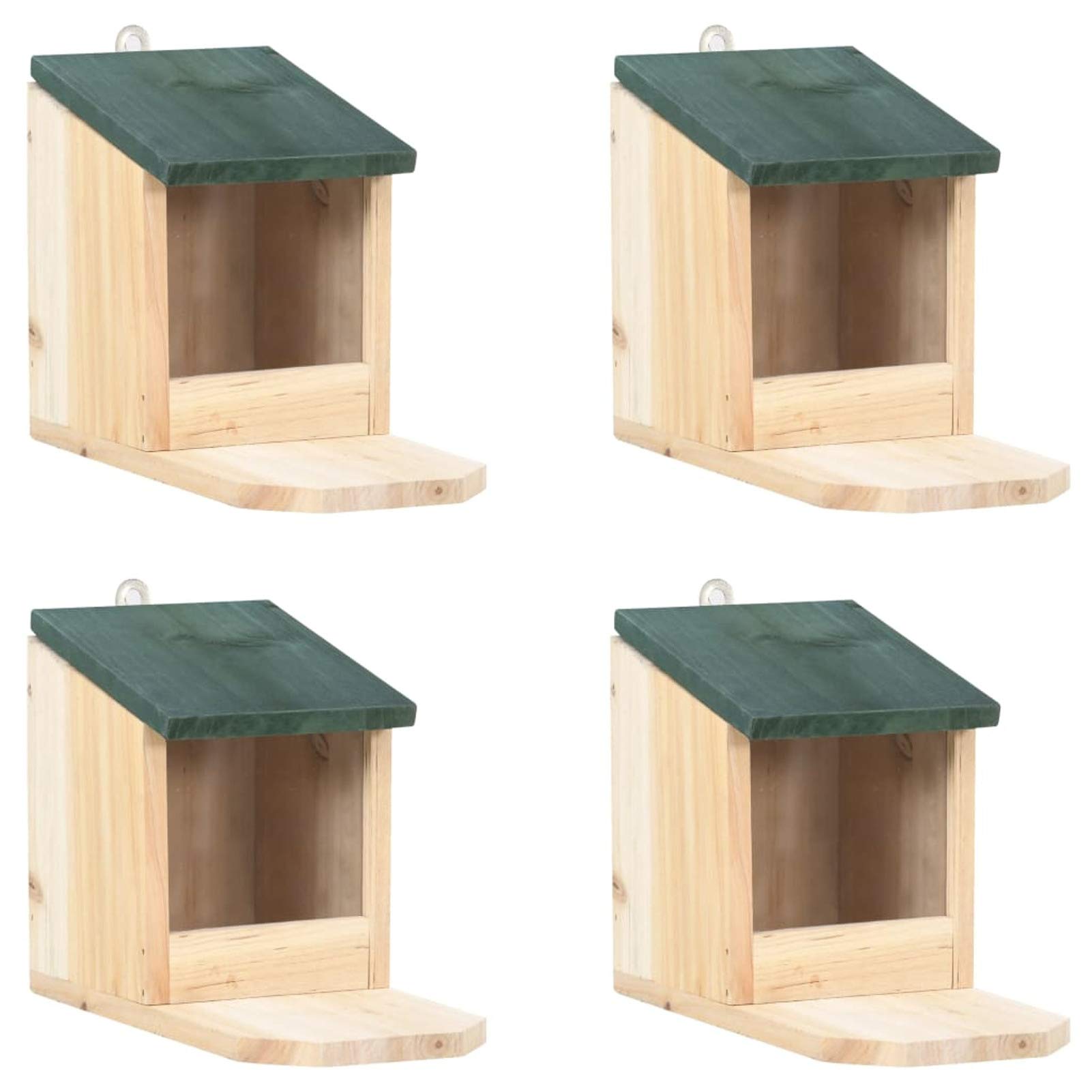 Tidyard Eichhörnchen Futterhäuser 4 STK. Eichhörnchen Futterhaus Eichhörnchenhaus Tannenholz