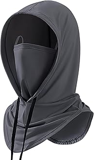 Lightweight Cooling Balaclava Face Mask - Sun UV & Wind Protection, Breathable Full Face Mask for Motorcycle, Cycling, Fishing, Running - Black