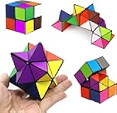 Magic Star Cube,SHONCO 2 in 1 Combo Infinity Cube Toy Transforming Geometric Puzzle 3D Assembly Fidget Stress Anxiety Relief Magic Puzzle Cubes for Kids and Adults