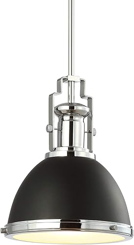 JONATHAN Y JYL9535B Homer - Colgante de cocina LED vintage ajustable de hierro y vidrio de 10 pulgadas para sala de estar, dormitorio, clásico