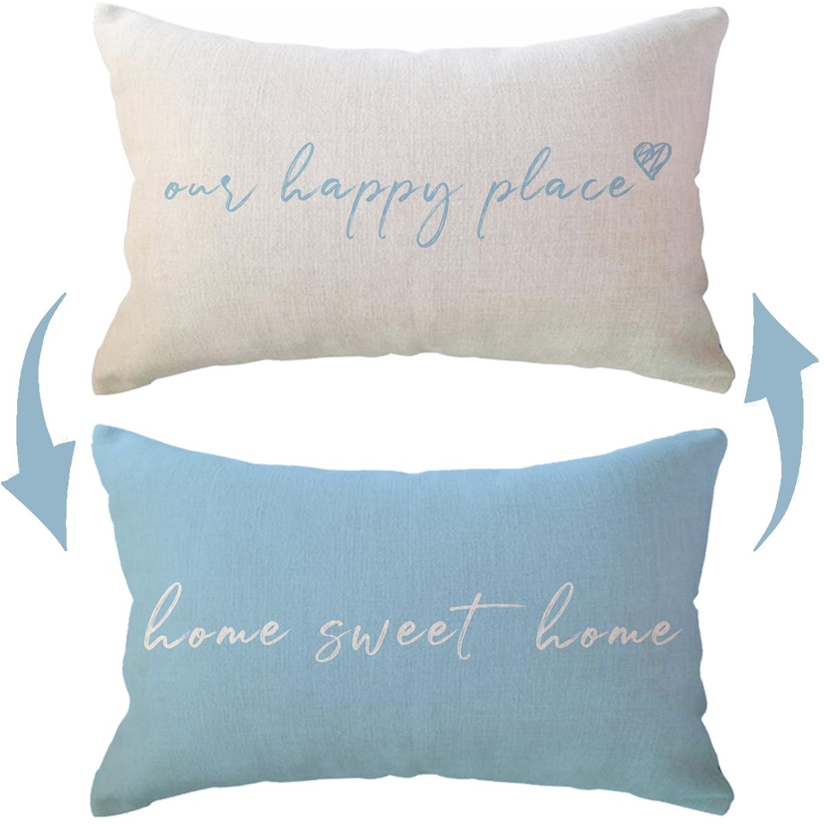 Federa Cuscino Relax ULOVE YOURSELF – 45x45 Cm – Azzurro – Decorazione Divano, Camera, Portico