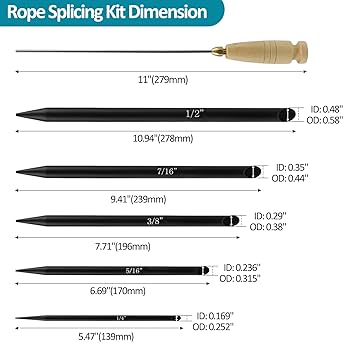 Aazon.co: Rope Splicing Tools, 6 In 1 Rope Splicing FID Kit For