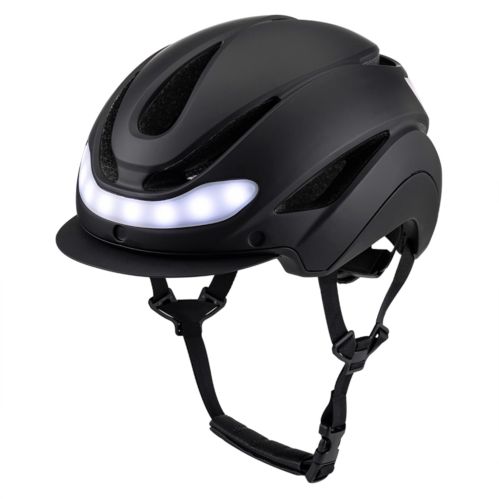 Casco Smart con Luce LED Frontale, Visiera Antiappannamento, PC | Casco da ciclismo con telecomando, batteria da 600 mAh, visiera staccabile, per pendolari adulti