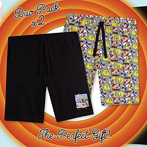 Looney Tunes Mens Shorts, 2 Pack Cotton Lounge Shorts, Space Jam Gifts For Men4