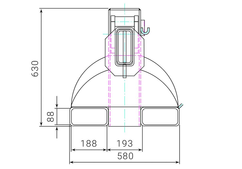Kranarm, auszieh- und höhenverstellbar, Traglast 1250-8000 kg, verzinkt | 5fache Höhenverstellung, Tragfähigkeit 1250 - 8000 kg, verzinkt