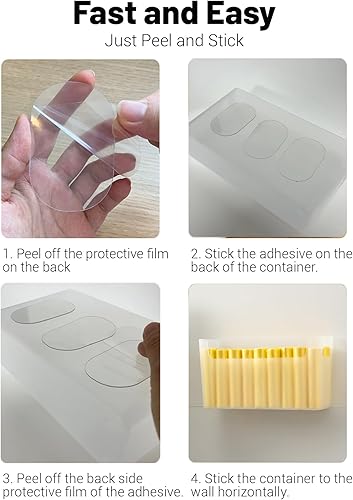 Miniatura 7 de Paquete de 2 organizadores de puerta de gabinete con adhesivo para cocina, contenedor de plástico, estante de almacenamiento versátil para cocina,