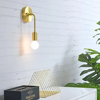 Unique Style Watts Holder Brass Antique Modern Wall Sconce Single Lamp Fixture(Wired_Electric)