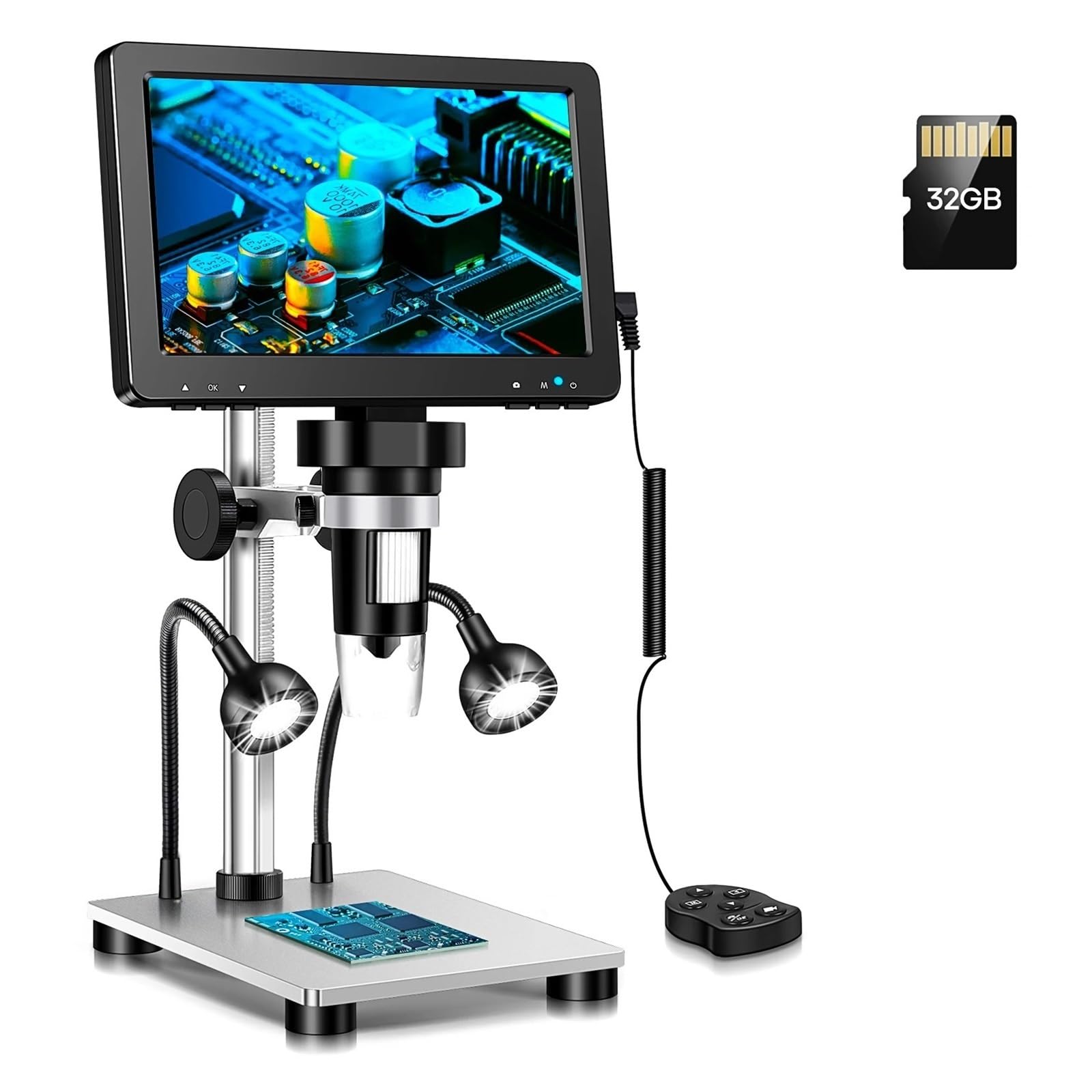 Microscopio digital de 1200x aumentos con conexion USB y 10 luces LED regulables 7