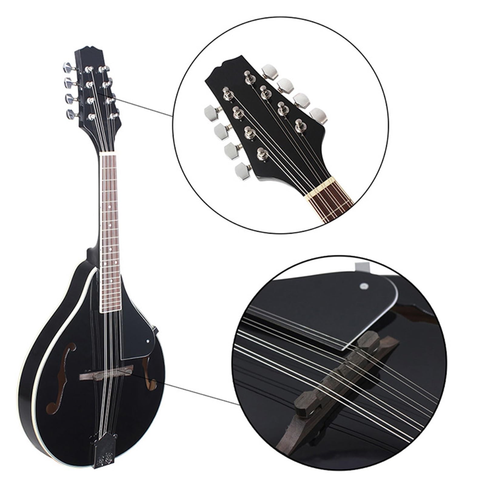 Mandoline Instrument 8-saitiges Mandolineninstrument Klavier Anfänger Übungsmandoline Professioneller Leistungstyp Mit Instrumentenzubehör