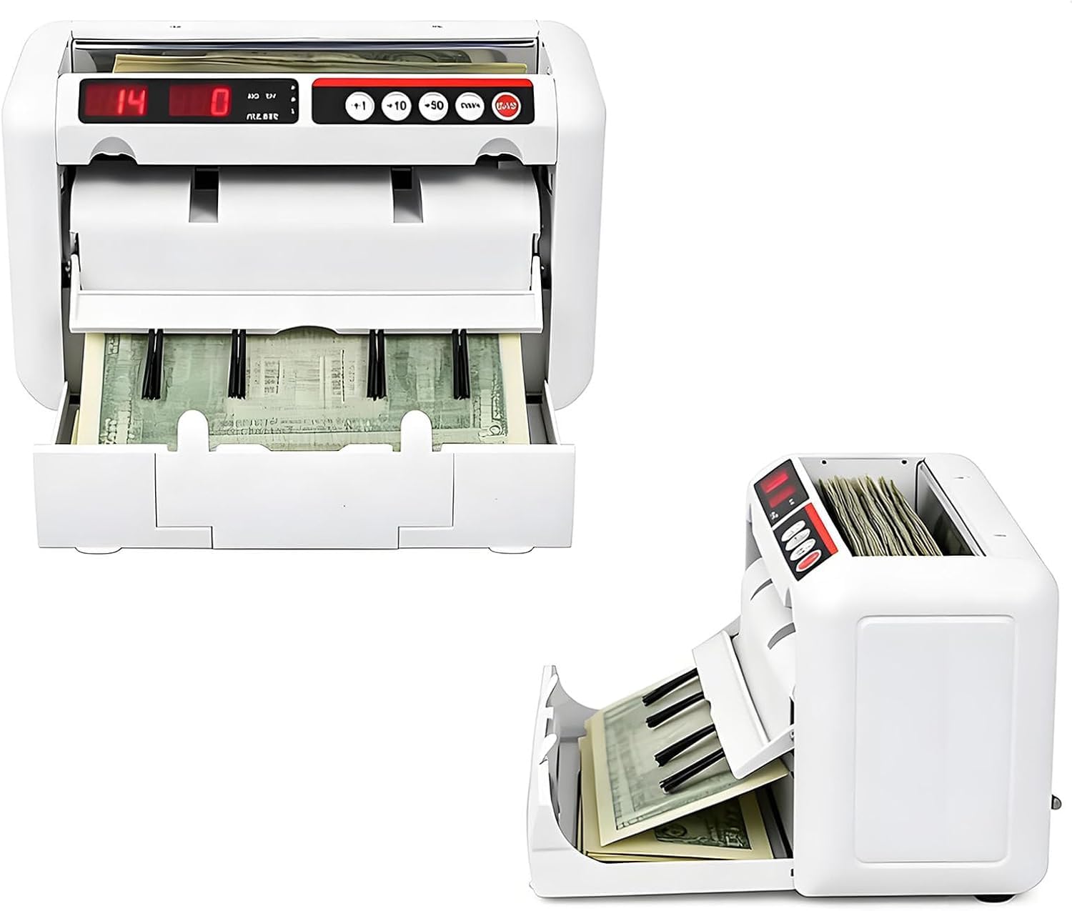 Contabanconote Portatile, contasoldi Ricaricabile con rilevamento, velocità di conteggio 800 Pezzi/Minuto