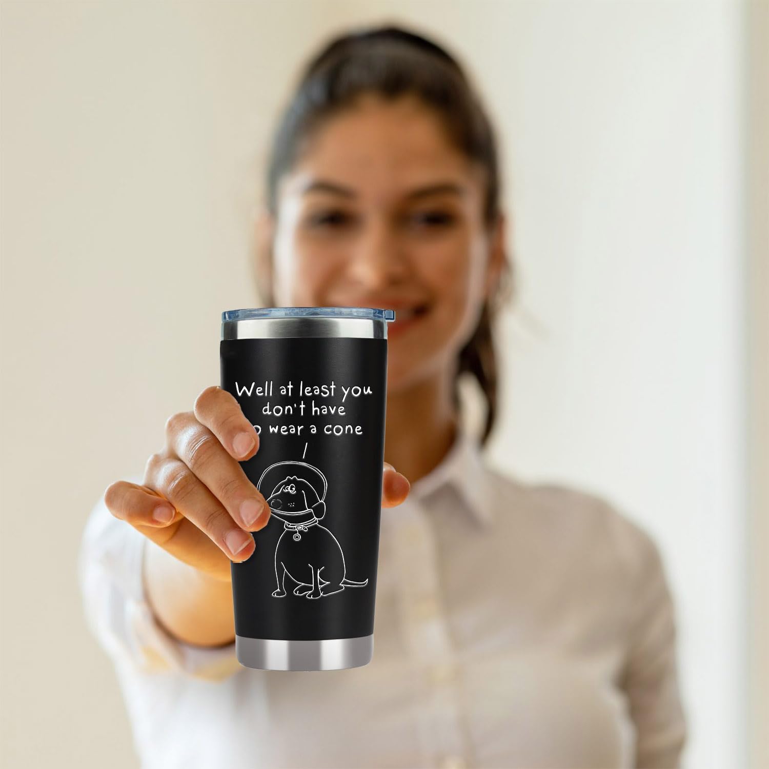 CHICKOR Get Well Soon Gifts for Men Women Post After Surgery, Funny Divorce Break up Gifts For Men Women, Grief Feel Better Gifts, At Least You Don’t Have To Wear a Cone 20 Oz Tumbler - Image 5