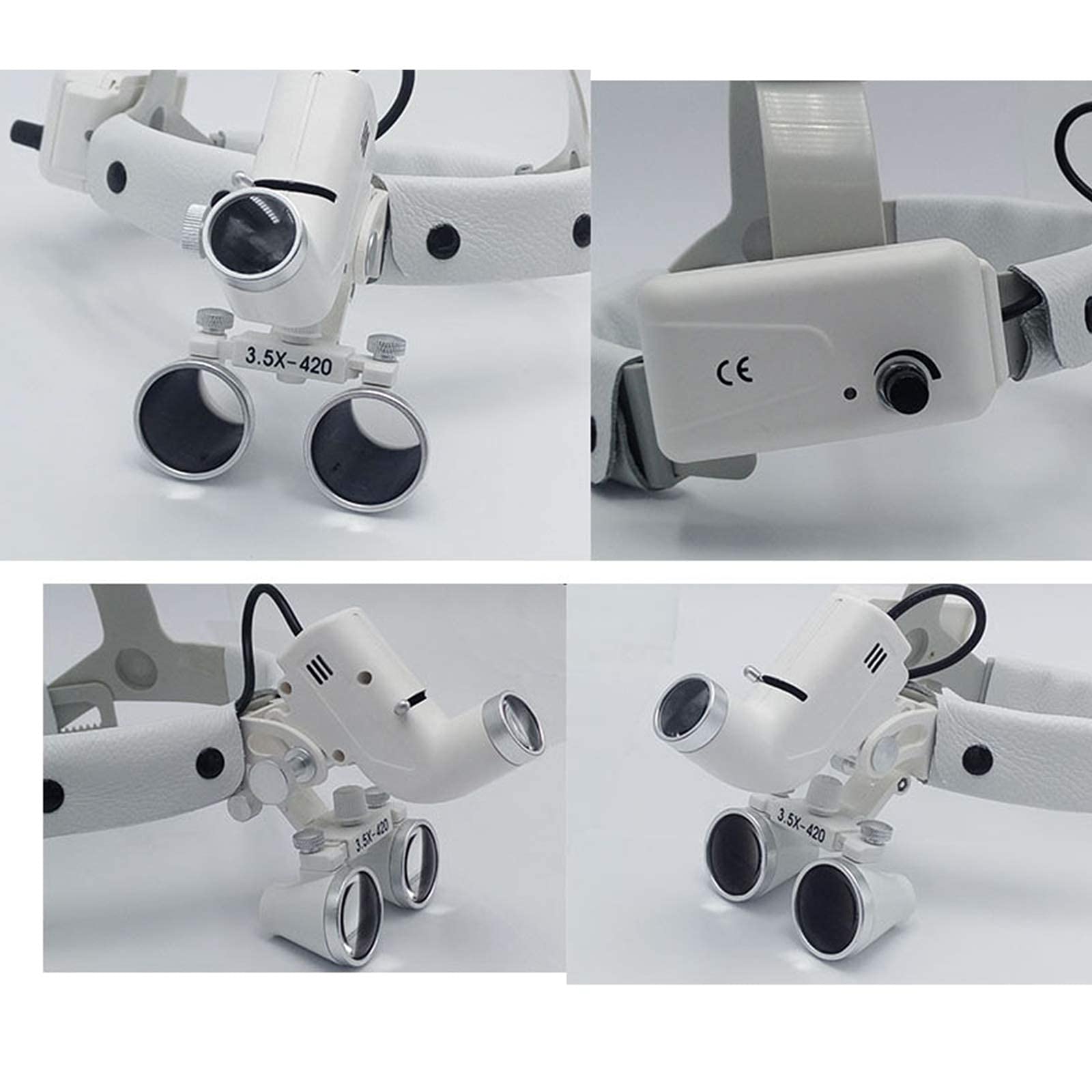 Lupa De Aumento 3.5X Montada En La Cabeza, Lupa Oral Con Faro Led De 5W