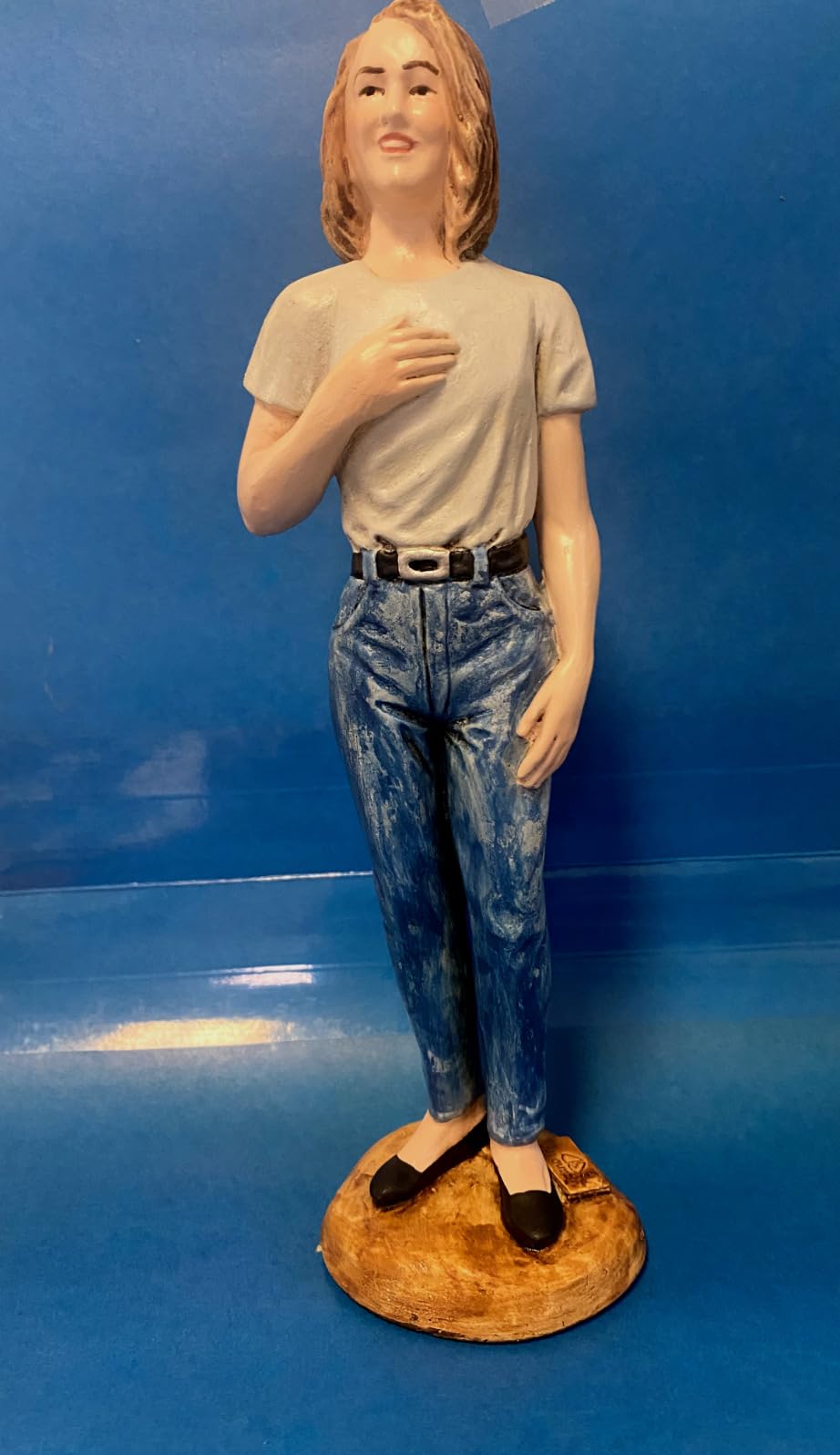 GenericBlessed Chiara Badano 10"" Hand Painted Statue, New from Colombia #L029, Blue