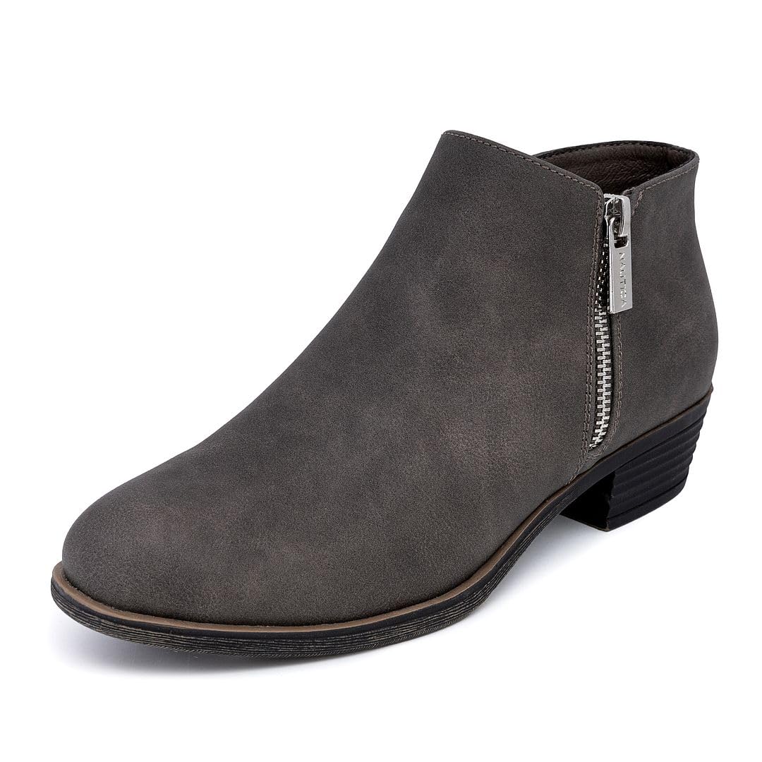 Nautica Womens Ankle Boot with Side Zipper - Stylish Dress Boot for Women Featuring a Low Heel Chic