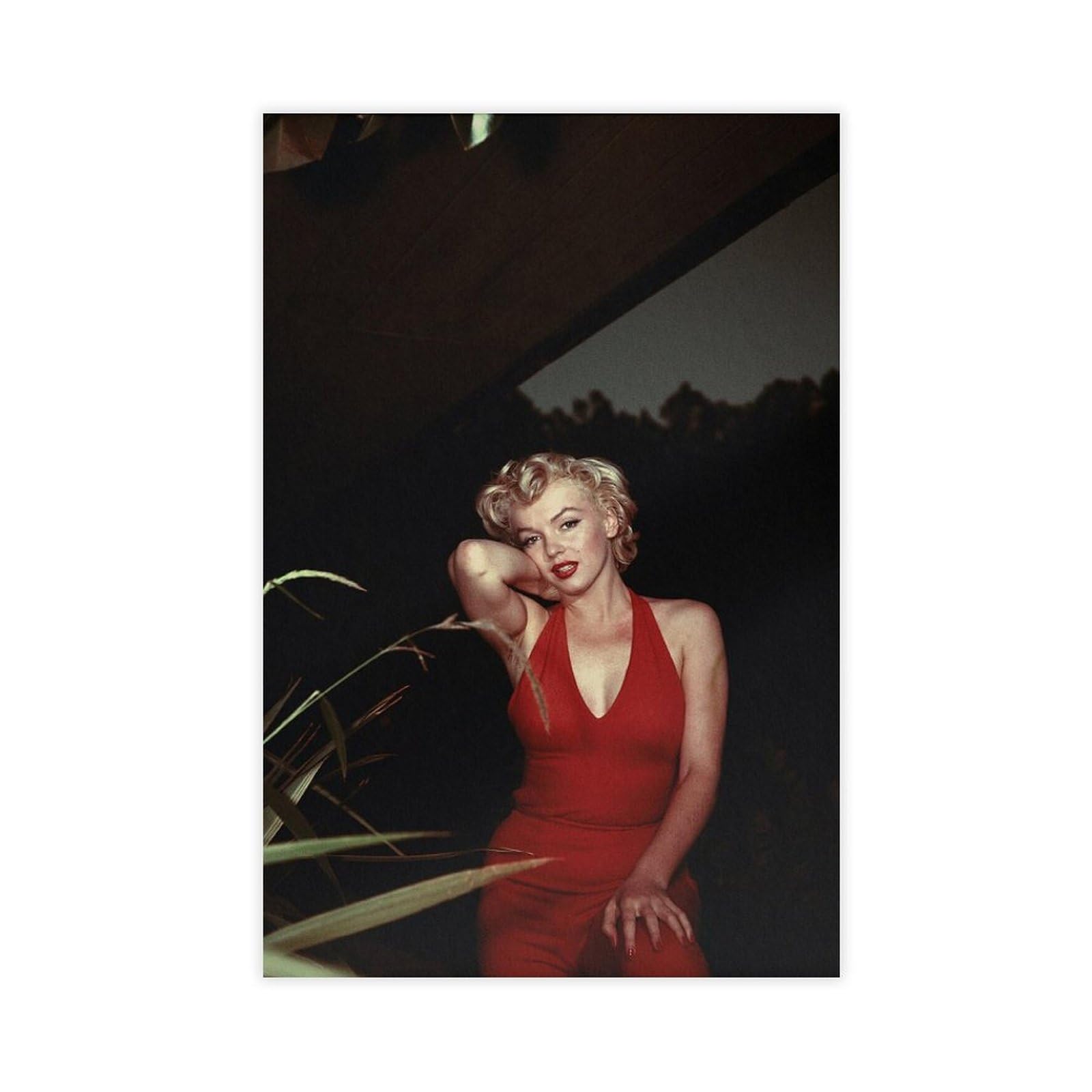 SFQQE Marilyn Monroe Poster Canvas Poster Wall Art Decor Print Picture Paintings for Living Room Bedroom Decoration 12x18inch(30x45cm)