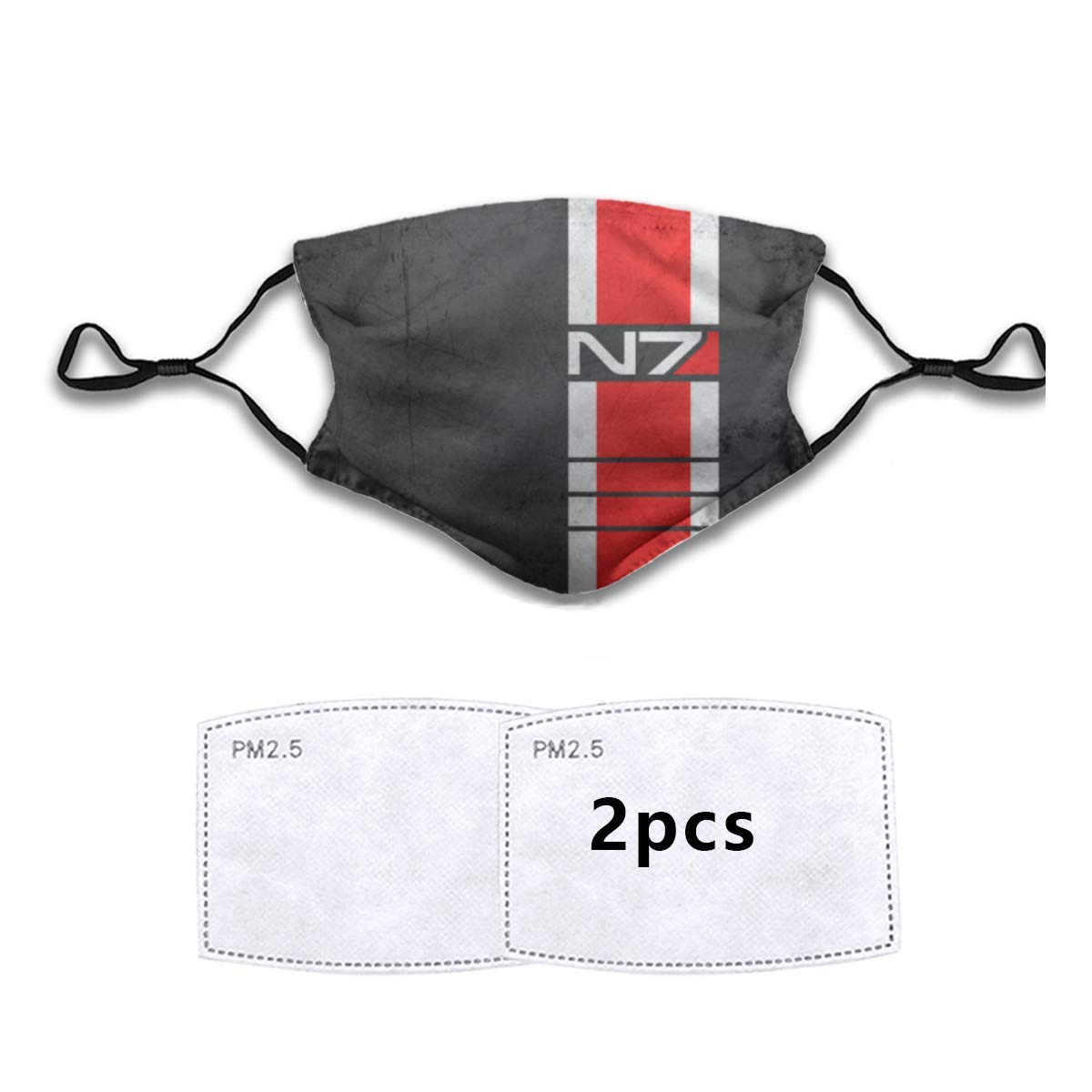 Anteko Mass Effect N7 Special Forces Stripes Reusable Face Mask Seamless Anti Dust Mouth Cover Face Scarf with